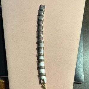 Silver Tone and Gold Tone Metal men’s Bracelet Stamped China